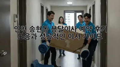 인천 송현동 용달이사 예약: 후기 모음과 성공적인 이사 가이드